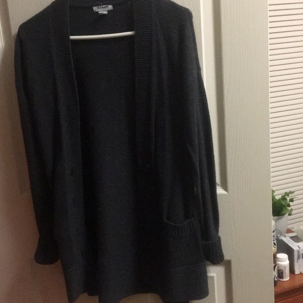 Dark Grey Long Sleeve Cardigan